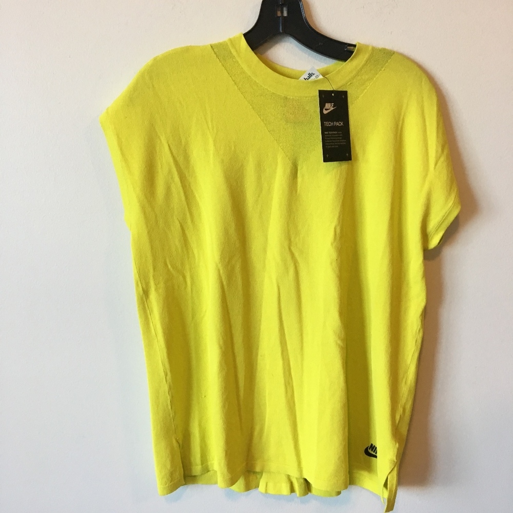 Nike Neon Yellow Tech Pack Shirt Medium